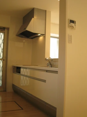 対面タイプのシステムキッチンの様子