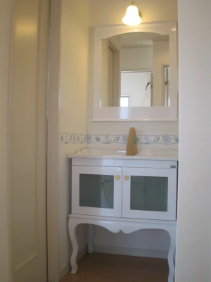 施主様こだわりの二階洗面化粧台