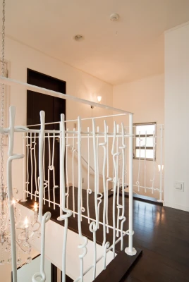 おしゃれロートアイアンのホール手摺