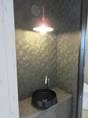 ハイセンスな洗面器と照明がGood!!