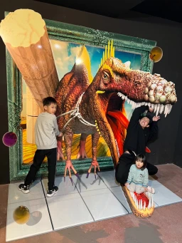 川越3Dアート　恐竜