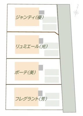 リアンドゥファミーユ 配置図（全4棟）