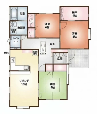 壱丁目西貸戸建て 間取図