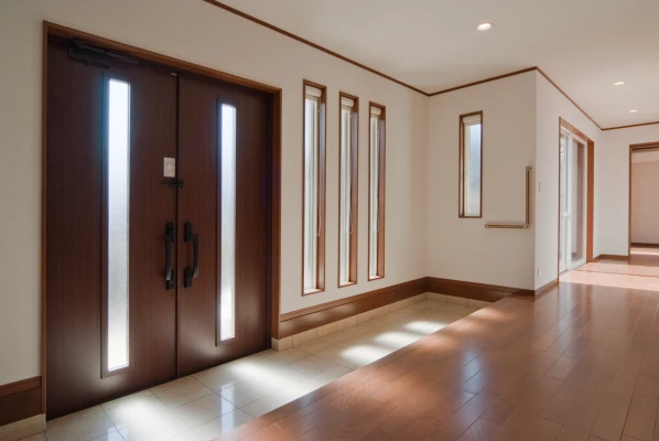 靴を脱がずに応接をできる玄関スペース